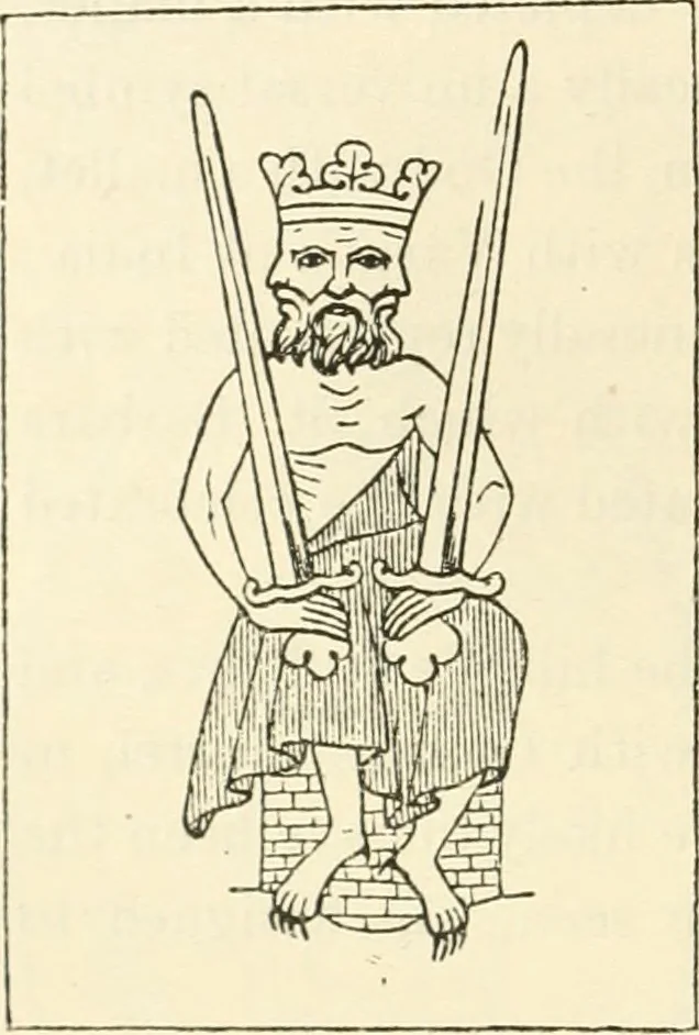 An illustration from Archaic England, an essay in deciphering prehistory from megalithic monuments, earthworks, customs, coins, placenames, and faeric superstitions, 1919, leaf 367