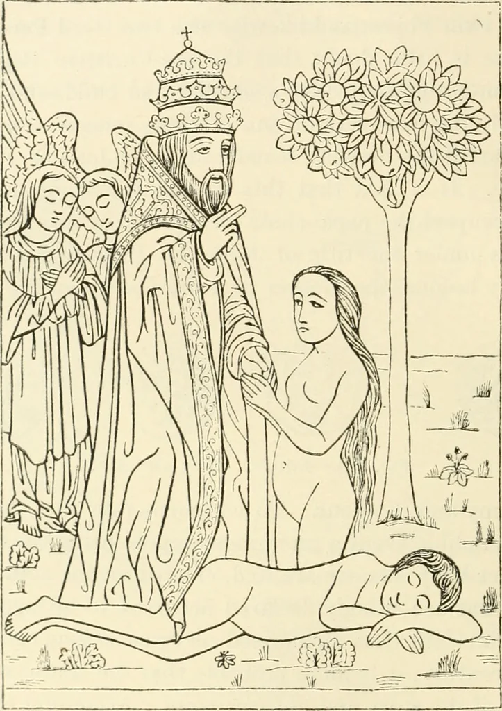 An illustration from Archaic England, an essay in deciphering prehistory from megalithic monuments, earthworks, customs, coins, placenames, and faeric superstitions, 1919, leaf 369