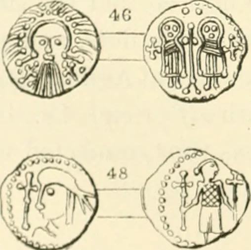An illustration from Archaic England, an essay in deciphering prehistory from megalithic monuments, earthworks, customs, coins, placenames, and faeric superstitions, 1919, leaf 375