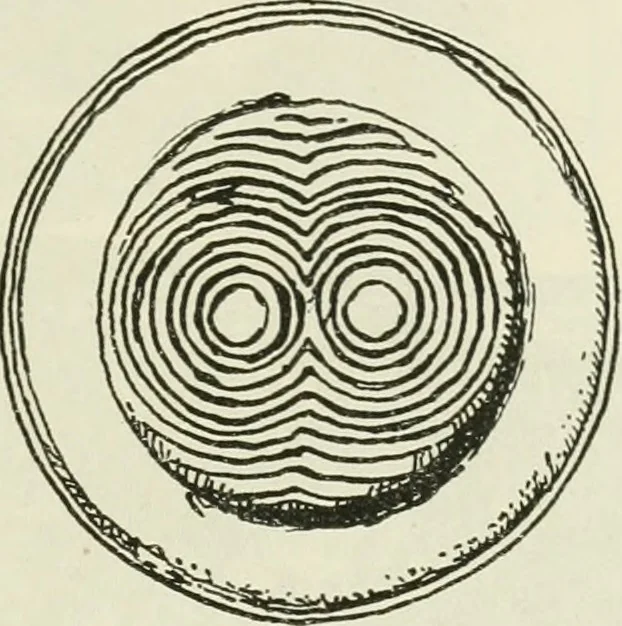 An illustration from Archaic England, an essay in deciphering prehistory from megalithic monuments, earthworks, customs, coins, placenames, and faeric superstitions, 1919, leaf 378