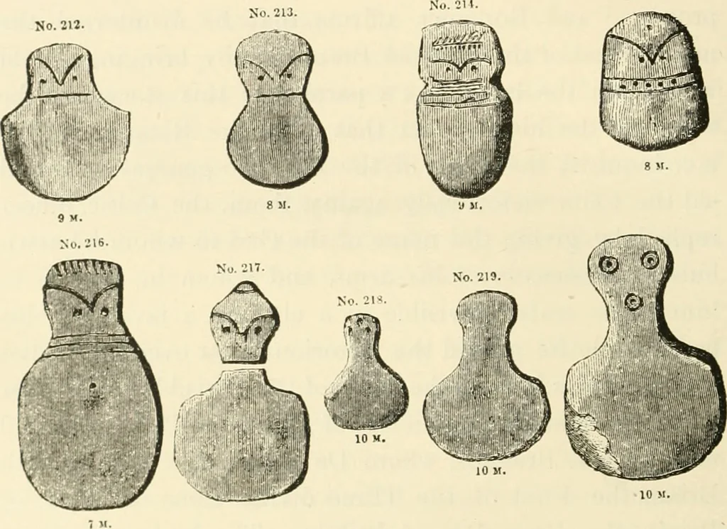 An illustration from Archaic England, an essay in deciphering prehistory from megalithic monuments, earthworks, customs, coins, placenames, and faeric superstitions, 1919, leaf 391