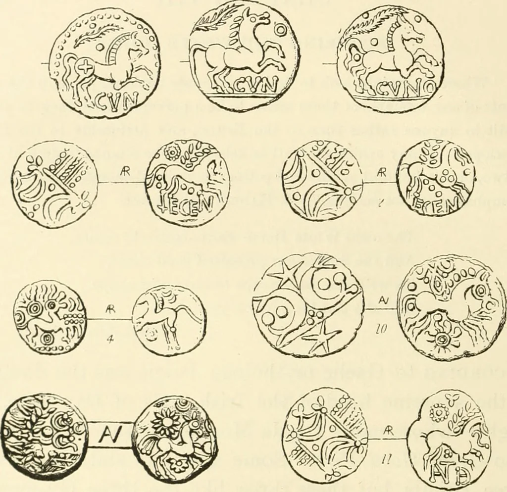 An illustration from Archaic England, an essay in deciphering prehistory from megalithic monuments, earthworks, customs, coins, placenames, and faeric superstitions, 1919, leaf 401