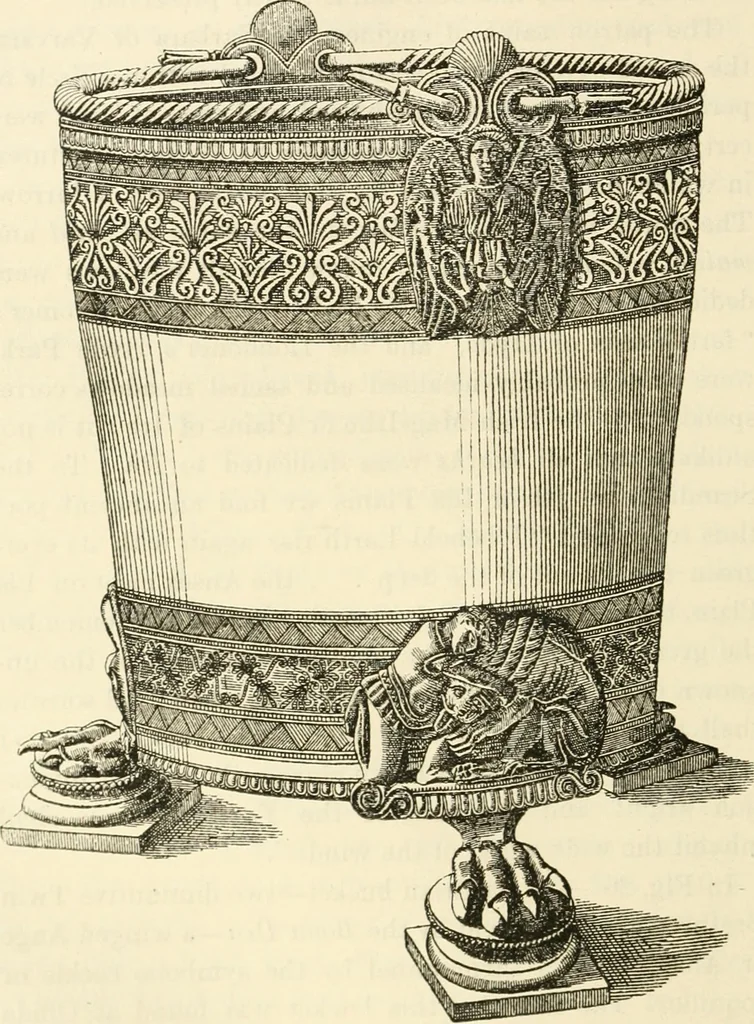 An illustration from Archaic England, an essay in deciphering prehistory from megalithic monuments, earthworks, customs, coins, placenames, and faeric superstitions, 1919, leaf 485