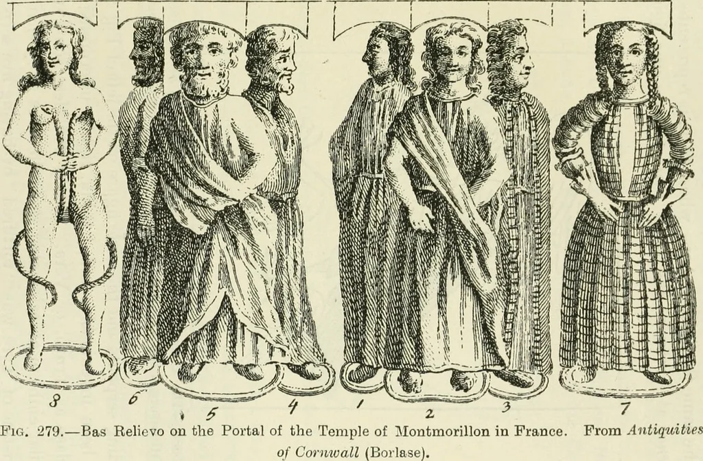 An illustration from Archaic England, an essay in deciphering prehistory from megalithic monuments, earthworks, customs, coins, placenames, and faeric superstitions, 1919, leaf 498