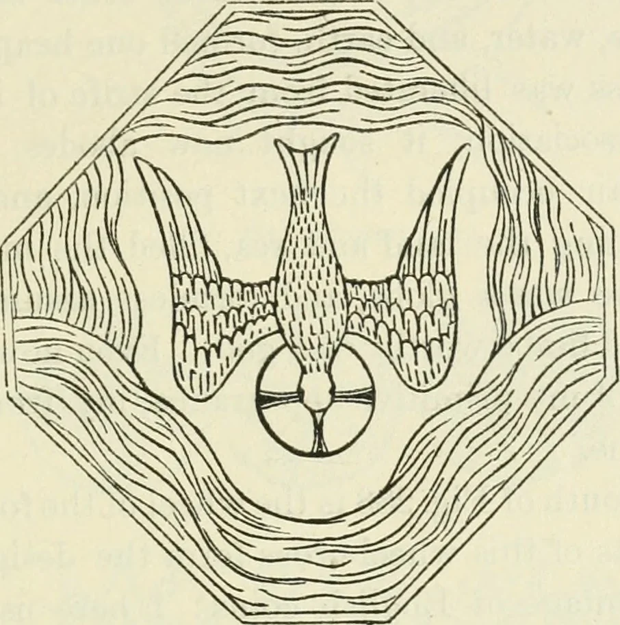 An illustration from Archaic England, an essay in deciphering prehistory from megalithic monuments, earthworks, customs, coins, placenames, and faeric superstitions, 1919, leaf 502