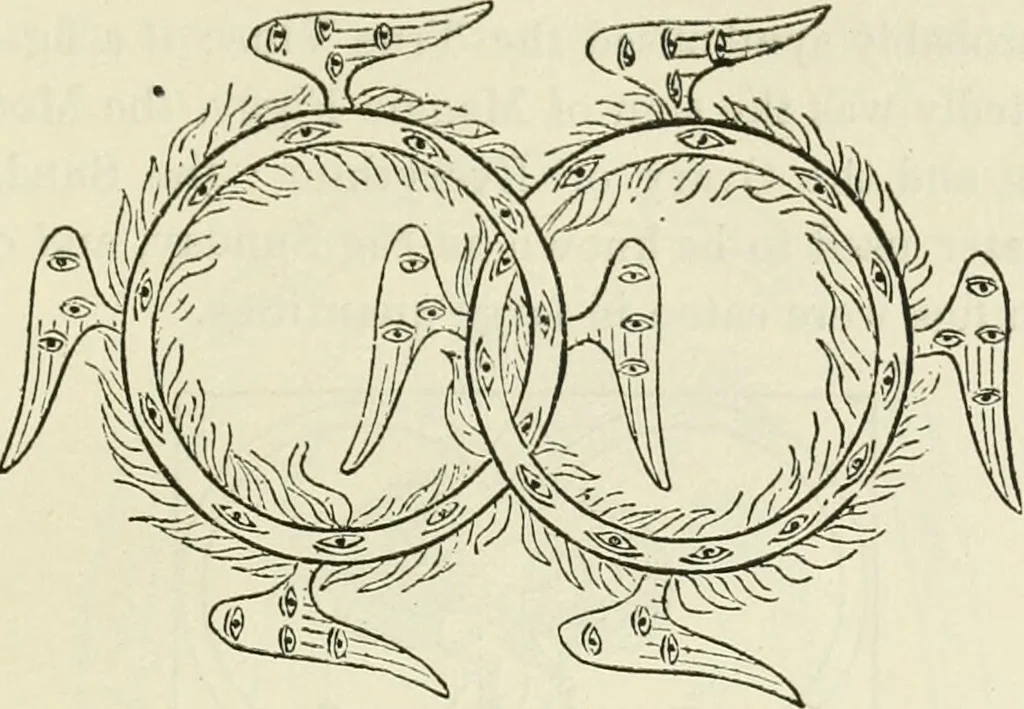 An illustration from Archaic England, an essay in deciphering prehistory from megalithic monuments, earthworks, customs, coins, placenames, and faeric superstitions, 1919, leaf 512