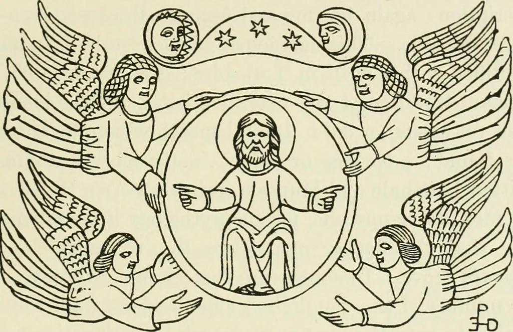 An illustration from Archaic England, an essay in deciphering prehistory from megalithic monuments, earthworks, customs, coins, placenames, and faeric superstitions, 1919, leaf 592