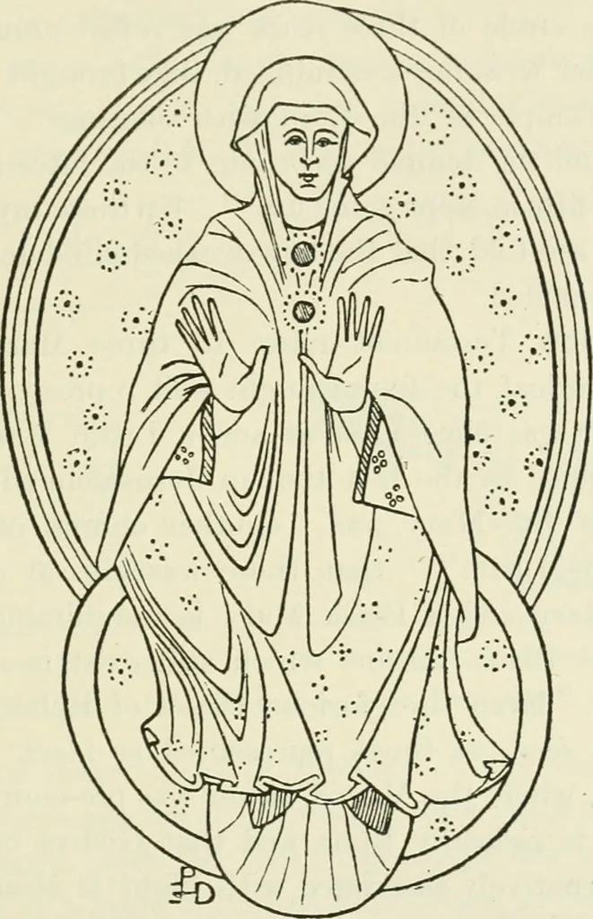 An illustration from Archaic England, an essay in deciphering prehistory from megalithic monuments, earthworks, customs, coins, placenames, and faeric superstitions, 1919, leaf 614