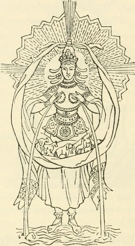An illustration from Archaic England, an essay in deciphering prehistory from megalithic monuments, earthworks, customs, coins, placenames, and faeric superstitions, 1919, leaf 623