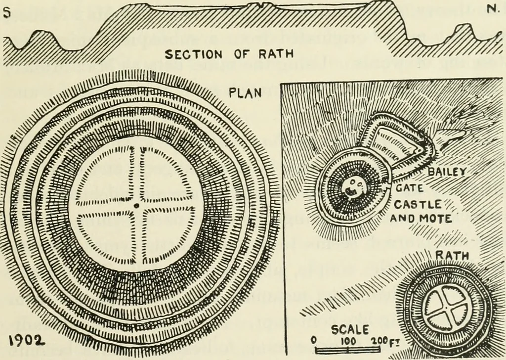 An illustration from Archaic England, an essay in deciphering prehistory from megalithic monuments, earthworks, customs, coins, placenames, and faeric superstitions, 1919, leaf 64
