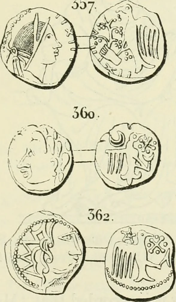 An illustration from Archaic England, an essay in deciphering prehistory from megalithic monuments, earthworks, customs, coins, placenames, and faeric superstitions, 1919, leaf 644