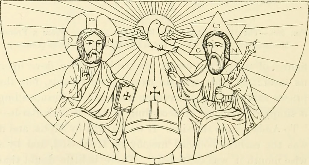An illustration from Archaic England, an essay in deciphering prehistory from megalithic monuments, earthworks, customs, coins, placenames, and faeric superstitions, 1919, leaf 647