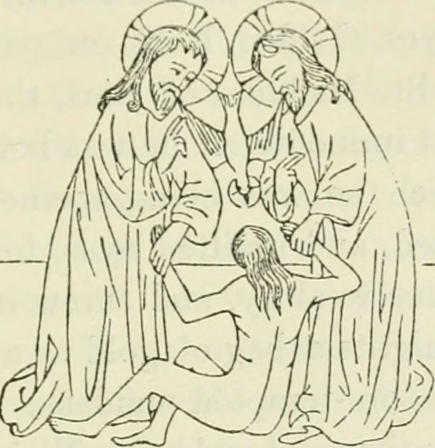 An illustration from Archaic England, an essay in deciphering prehistory from megalithic monuments, earthworks, customs, coins, placenames, and faeric superstitions, 1919, leaf 648