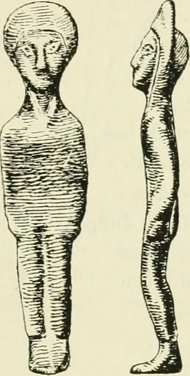 An illustration from Archaic England, an essay in deciphering prehistory from megalithic monuments, earthworks, customs, coins, placenames, and faeric superstitions, 1919, leaf 664
