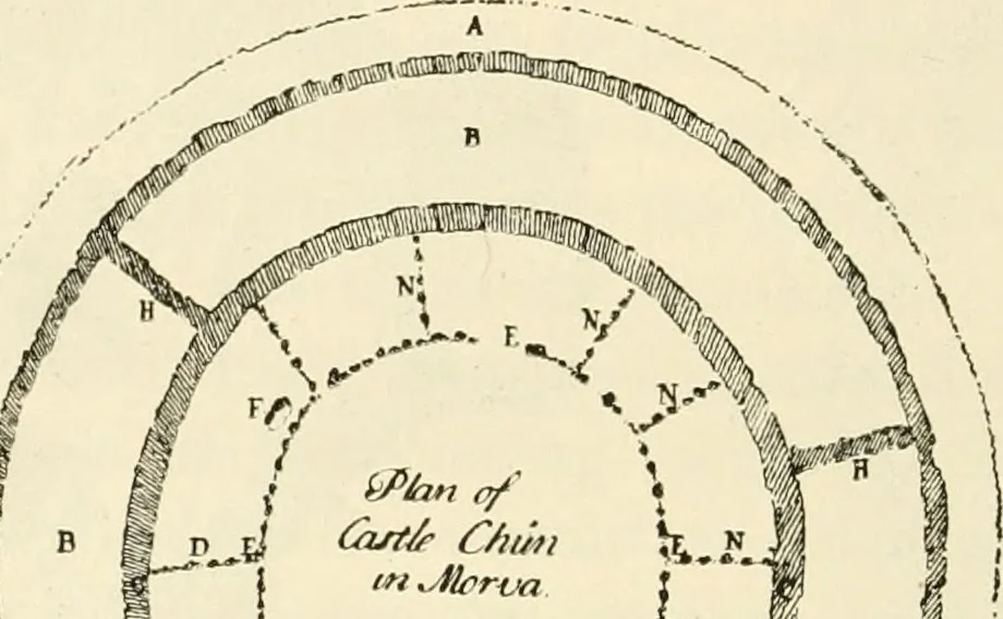 An illustration from Archaic England, an essay in deciphering prehistory from megalithic monuments, earthworks, customs, coins, placenames, and faeric superstitions, 1919, leaf 759