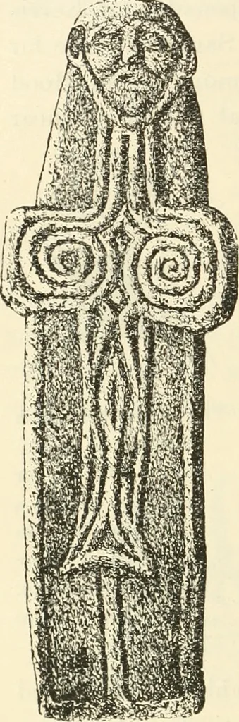 An illustration from Archaic England, an essay in deciphering prehistory from megalithic monuments, earthworks, customs, coins, placenames, and faeric superstitions, 1919, leaf 851