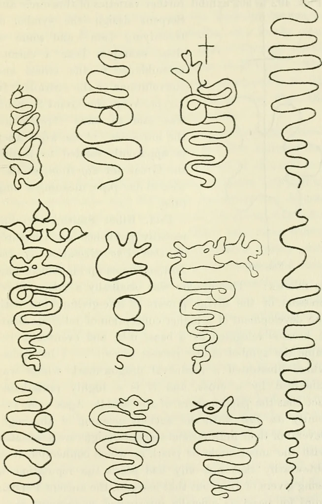 An illustration from Archaic England, an essay in deciphering prehistory from megalithic monuments, earthworks, customs, coins, placenames, and faeric superstitions, 1919, leaf 866