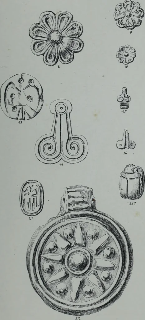 An illustration from Archaiologik ephmeris : ekdidomen hypo ts en Athnais Archaiologiks Hetairias, 1862, leaf 156