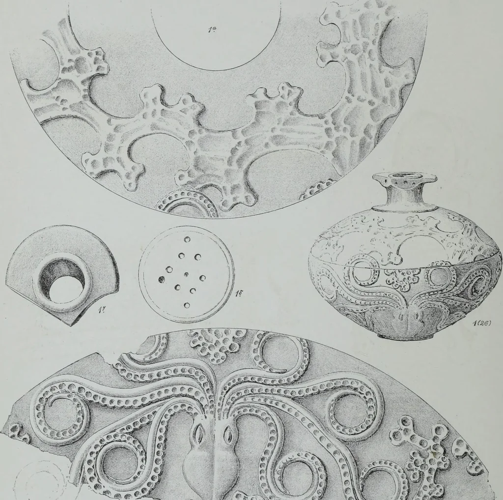 An illustration from Archaiologik ephmeris : ekdidomen hypo ts en Athnais Archaiologiks Hetairias, 1862, leaf 279