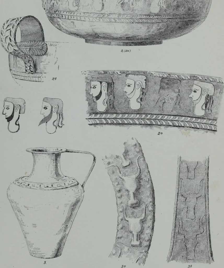 An illustration from Archaiologik ephmeris : ekdidomen hypo ts en Athnais Archaiologiks Hetairias, 1862, leaf 280