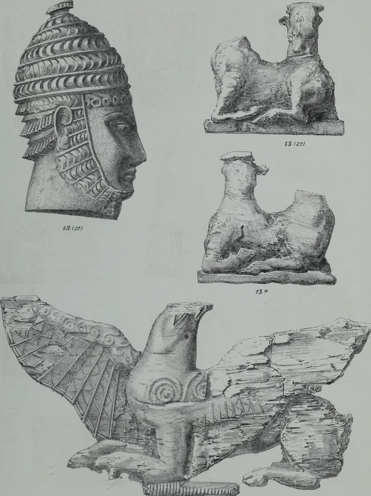 An illustration from Archaiologik ephmeris : ekdidomen hypo ts en Athnais Archaiologiks Hetairias, 1862, leaf 284