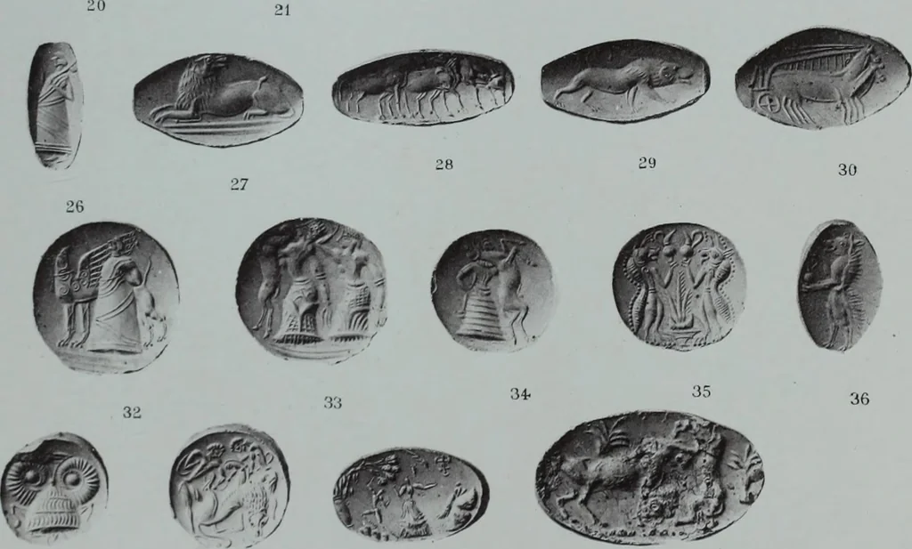 An illustration from Archaiologik ephmeris : ekdidomen hypo ts en Athnais Archaiologiks Hetairias, 1862, leaf 136