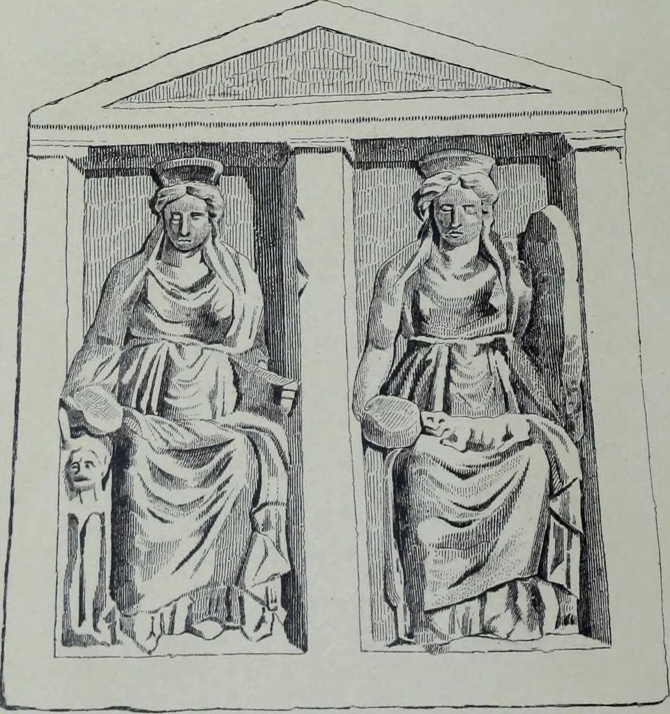 An illustration from Archaiologik ephmeris : ekdidomen hypo ts en Athnais Archaiologiks Hetairias, 1862, leaf 153