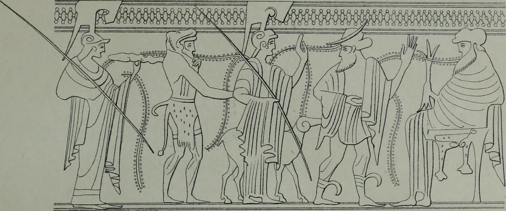 An illustration from Archaiologik ephmeris : ekdidomen hypo ts en Athnais Archaiologiks Hetairias, 1862, leaf 154