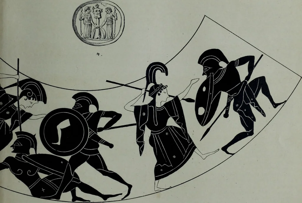 An illustration from Archaiologik ephmeris : ekdidomen hypo ts en Athnais Archaiologiks Hetairias, 1862, leaf 154