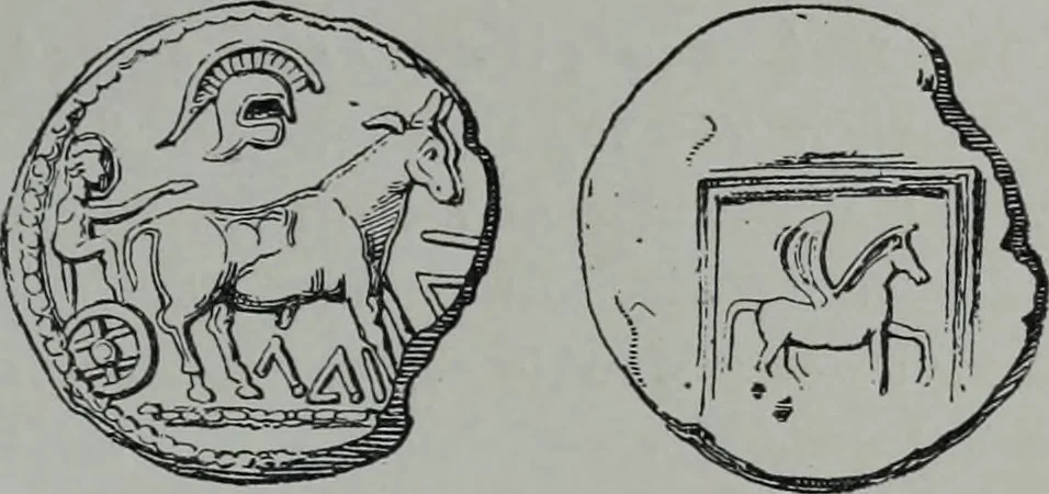 An illustration from Archaiologik ephmeris : ekdidomen hypo ts en Athnais Archaiologiks Hetairias, 1862, leaf 56