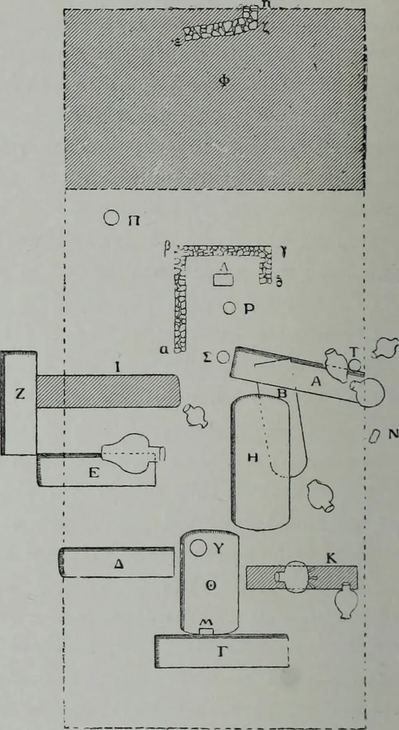 An illustration from Archaiologik ephmeris : ekdidomen hypo ts en Athnais Archaiologiks Hetairias, 1862, leaf 97