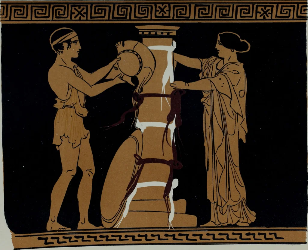 An illustration from Archaiologik ephmeris : ekdidomen hypo ts en Athnais Archaiologiks Hetairias, 1862, leaf 128