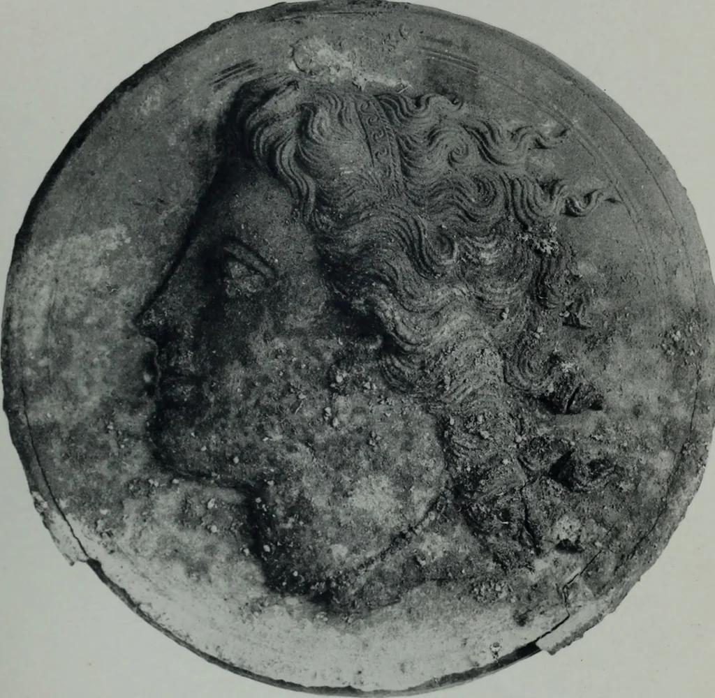 An illustration from Archaiologik ephmeris : ekdidomen hypo ts en Athnais Archaiologiks Hetairias, 1862, leaf 144