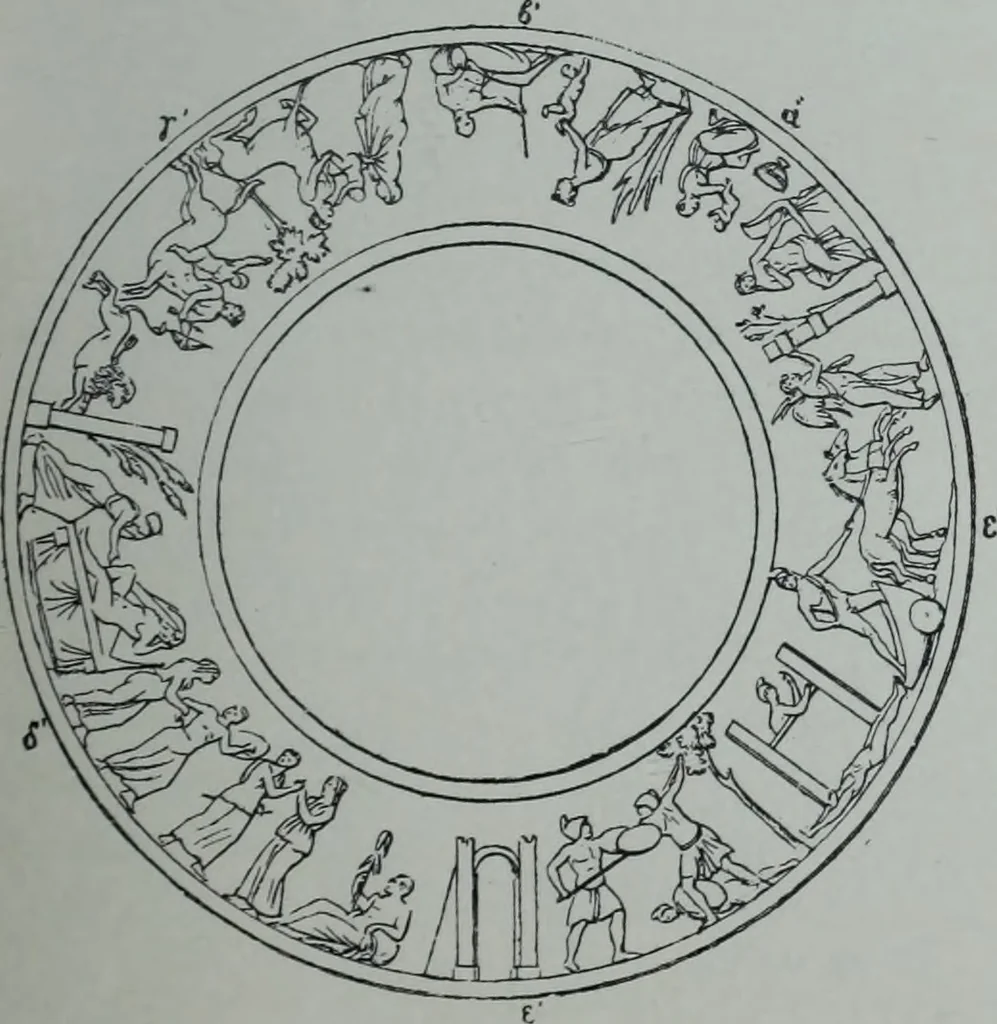 An illustration from Archaiologik ephmeris : ekdidomen hypo ts en Athnais Archaiologiks Hetairias, 1862, leaf 206