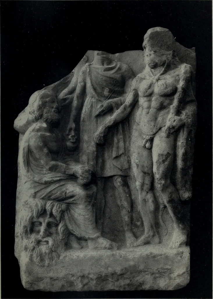 An illustration from Archaiologik ephmeris : ekdidomen hypo ts en Athnais Archaiologiks Hetairias, 1862, leaf 296