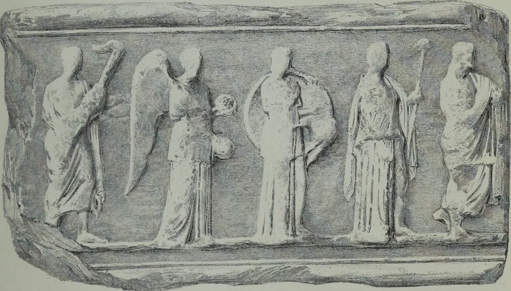 An illustration from Archaiologik ephmeris : ekdidomen hypo ts en Athnais Archaiologiks Hetairias, 1862, leaf 298