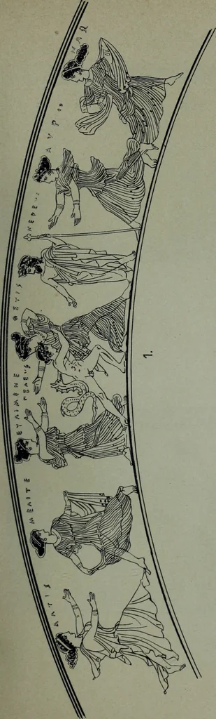 An illustration from Archaiologik ephmeris : ekdidomen hypo ts en Athnais Archaiologiks Hetairias, 1862, leaf 130