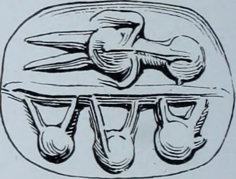 An illustration from Archaiologik ephmeris : ekdidomen hypo ts en Athnais Archaiologiks Hetairias, 1862, leaf 17