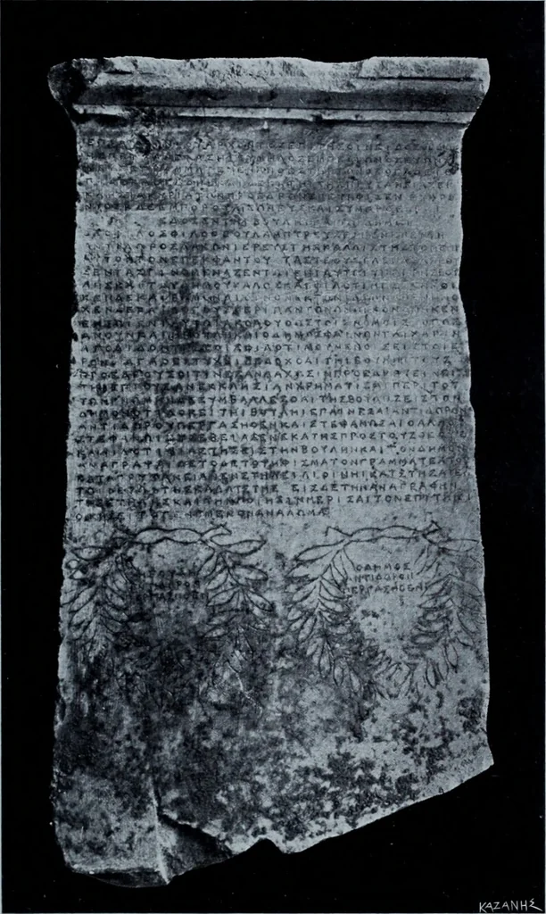 An illustration from Archaiologik ephmeris : ekdidomen hypo ts en Athnais Archaiologiks Hetairias, 1862, leaf 248