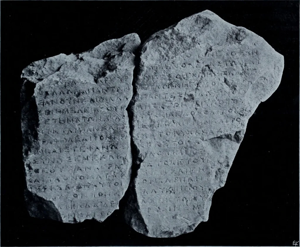 An illustration from Archaiologik ephmeris : ekdidomen hypo ts en Athnais Archaiologiks Hetairias, 1862, leaf 262
