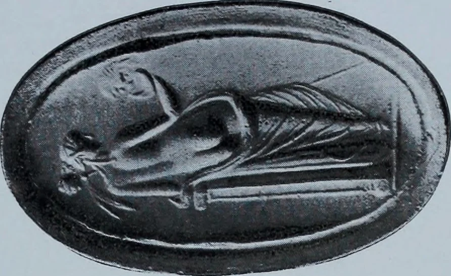An illustration from Archaiologik ephmeris : ekdidomen hypo ts en Athnais Archaiologiks Hetairias, 1862, leaf 424
