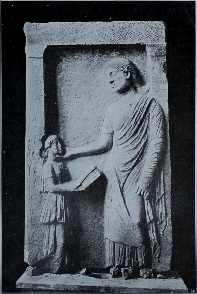 An illustration from Archaiologik ephmeris : ekdidomen hypo ts en Athnais Archaiologiks Hetairias, 1862, leaf 44