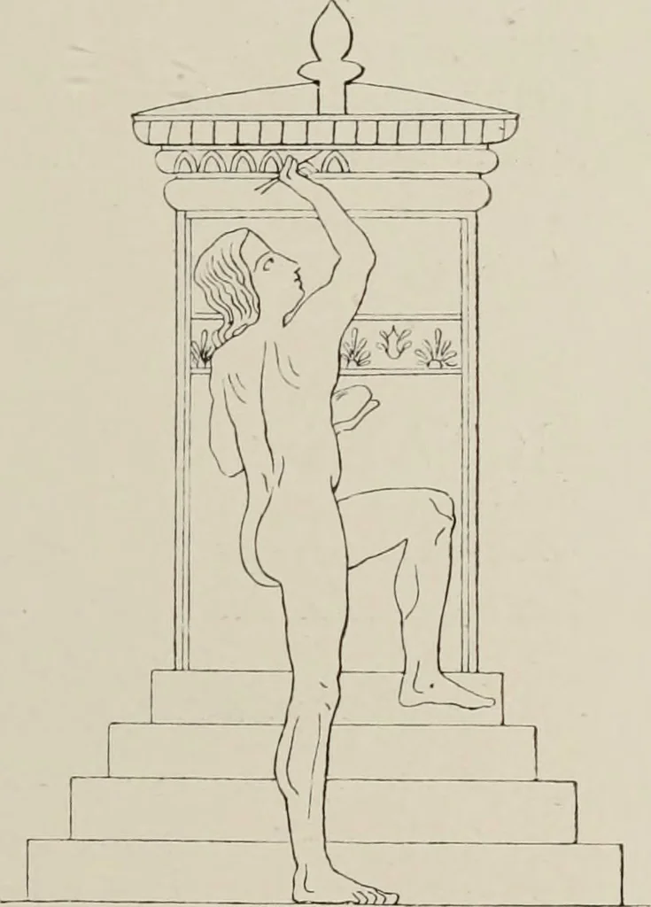 An illustration from Archaiologik ephmeris : ekdidomen hypo ts en Athnais Archaiologiks Hetairias, 1862, leaf 186