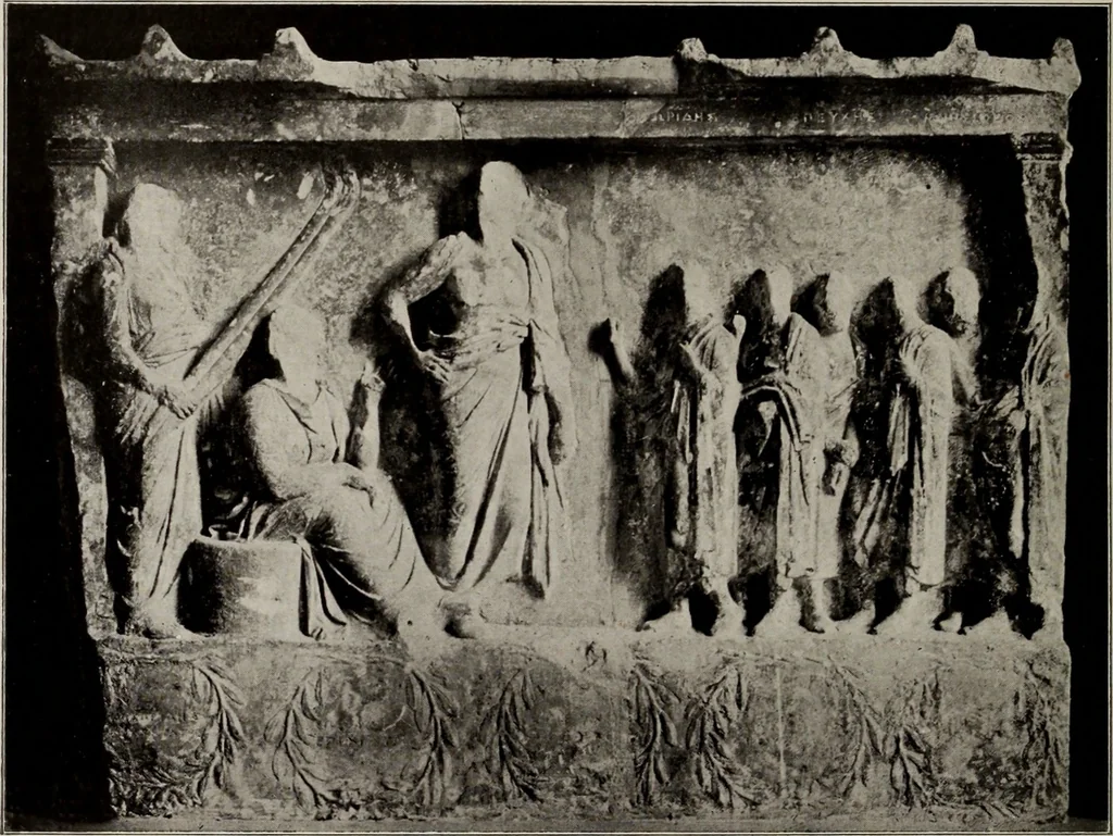 An illustration from Archaiologik ephmeris : ekdidomen hypo ts en Athnais Archaiologiks Hetairias, 1862, leaf 227