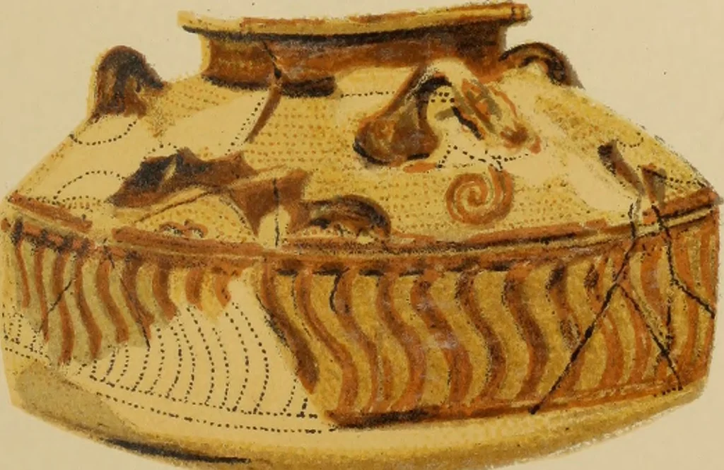 An illustration from Archaiologik ephmeris : ekdidomen hypo ts en Athnais Archaiologiks Hetairias, 1862, leaf 238