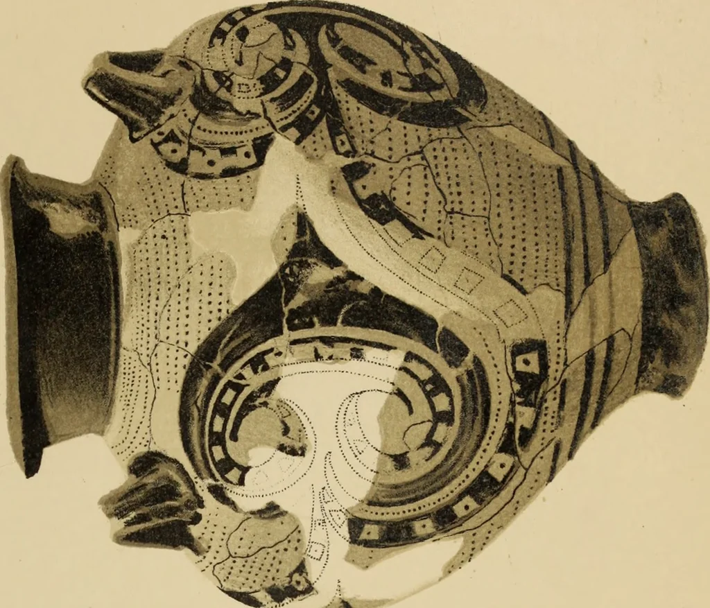An illustration from Archaiologik ephmeris : ekdidomen hypo ts en Athnais Archaiologiks Hetairias, 1862, leaf 244