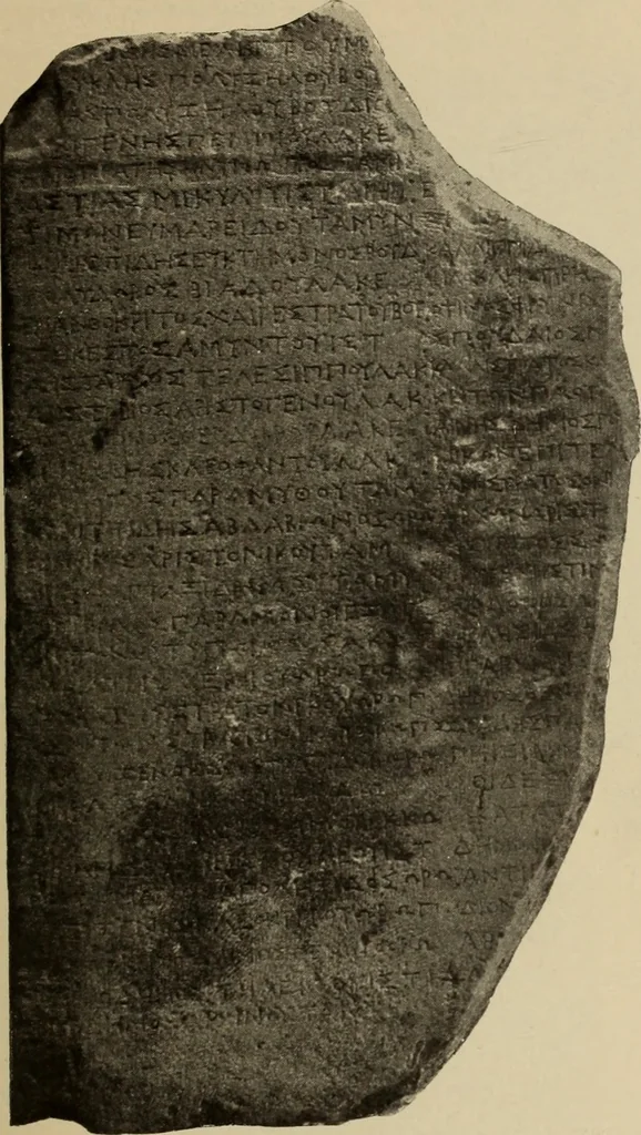 An illustration from Archaiologik ephmeris : ekdidomen hypo ts en Athnais Archaiologiks Hetairias, 1862, leaf 280