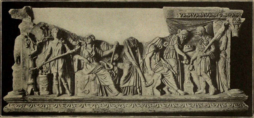An illustration from Archaiologik ephmeris : ekdidomen hypo ts en Athnais Archaiologiks Hetairias, 1862, leaf 300