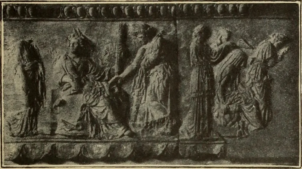 An illustration from Archaiologik ephmeris : ekdidomen hypo ts en Athnais Archaiologiks Hetairias, 1862, leaf 302