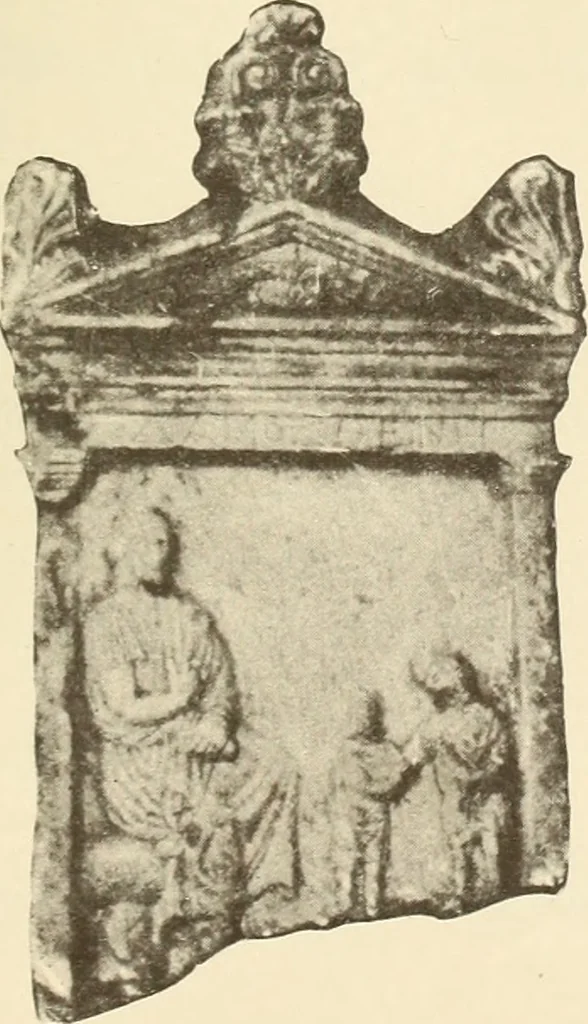 An illustration from Archaiologik ephmeris : ekdidomen hypo ts en Athnais Archaiologiks Hetairias, 1862, leaf 144